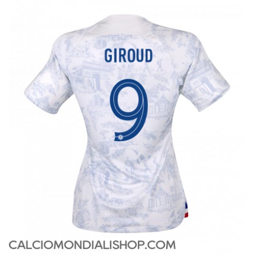 Maglie da calcio Francia Olivier Giroud #9 Seconda Maglia Femminile Mondiali 2022 Manica Corta